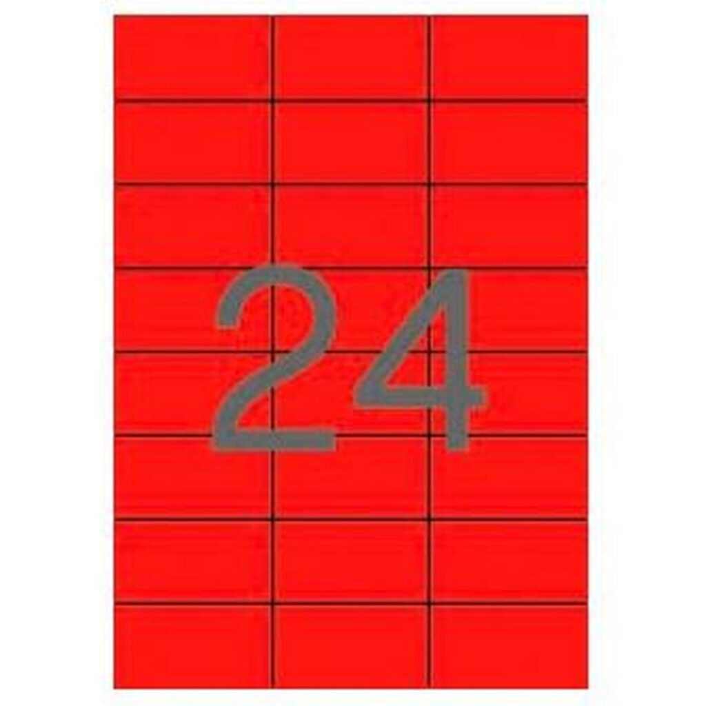 Ετικέτες για Εκτυπωτή Apli Κόκκινο 70 x 37 mm