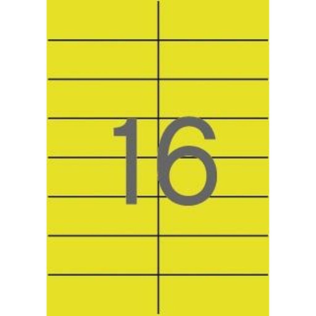 Ετικέτες για Εκτυπωτή Apli    Κίτρινο 105 x 37 mm