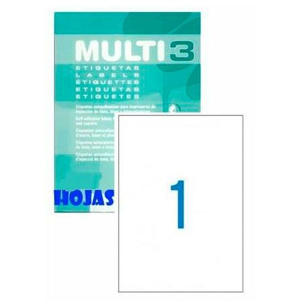 Ετικέτες για Εκτυπωτή MULTI 3 210 x 297 mm Λευκό ίσια 100 Φύλλα