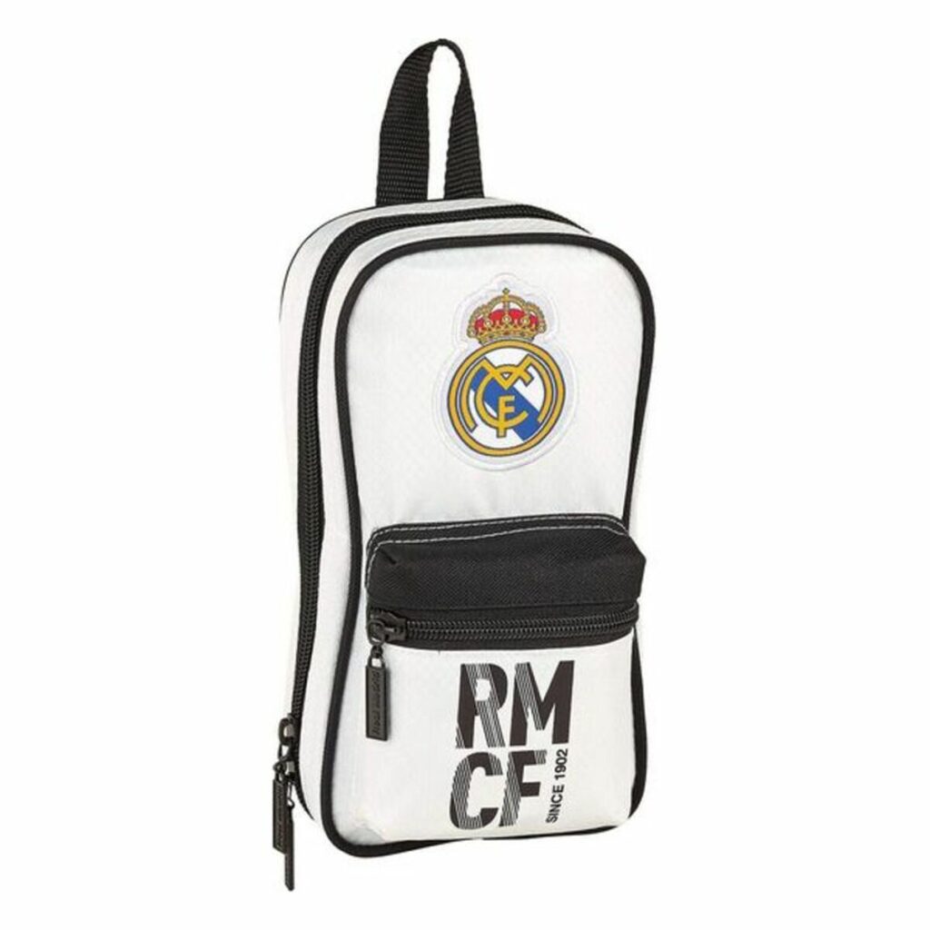 Σακίδιο Πλάτης για τα Μολύβια Real Madrid C.F. Λευκό Μαύρο 12 x 23 x 5 cm