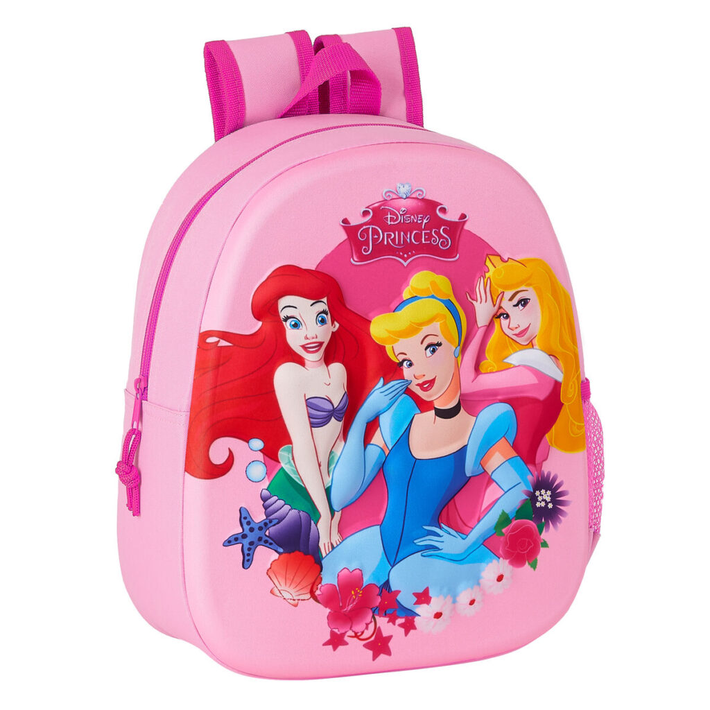 Παιδική Τσάντα 3D Princesses Disney M890 Ροζ 27 x 32 x 10 cm