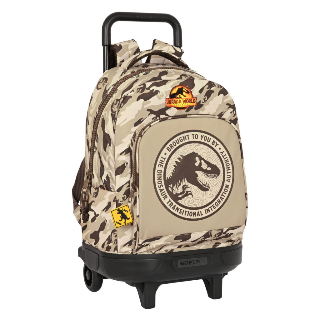 Σχολική Τσάντα με Ρόδες Jurassic World Dominion Καφέ 33 X 45 X 22 cm