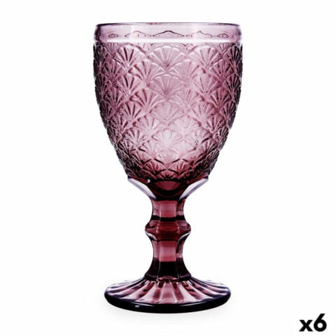 Ποτήρι Κρασί Bidasoa Rose Moon Ροζ Γυαλί 350 ml (x6)