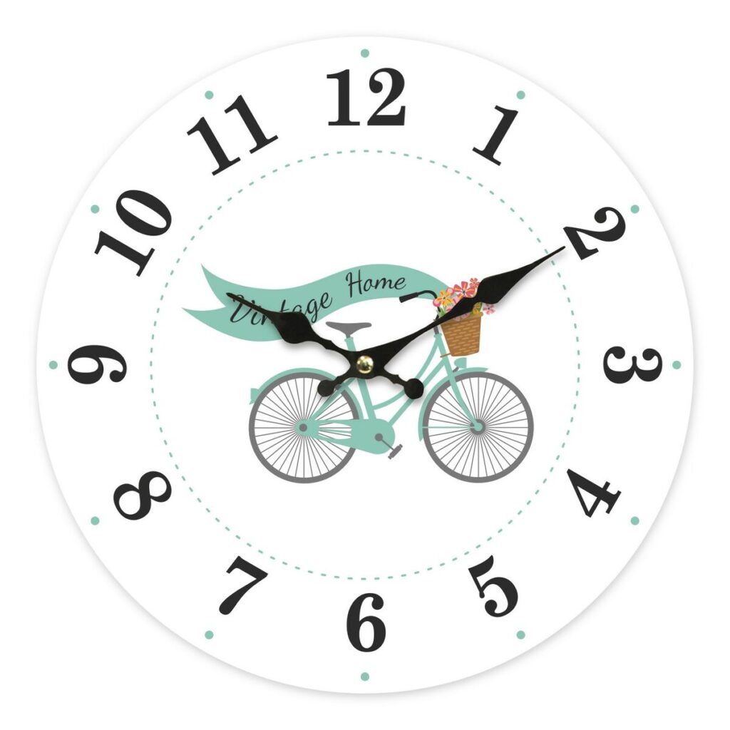 Ρολόι Τοίχου Versa Ποδήλατο Ξύλο 4 x 30 x 30 cm
