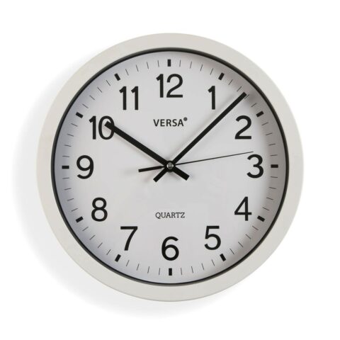 Ρολόι Τοίχου Versa Λευκό Πλαστική ύλη Χαλαζίας 4
