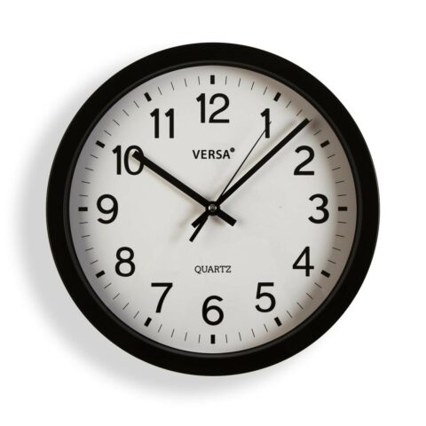 Ρολόι Τοίχου Versa Μαύρο Πλαστική ύλη Χαλαζίας 4
