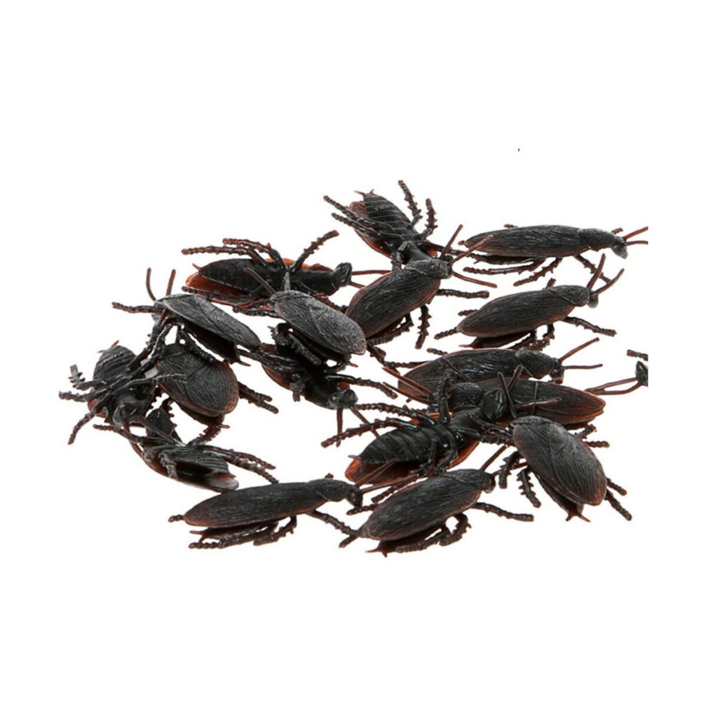 Αποκριάτικη Διακόσμηση Κατσαρίδες Μαύρο Πολύχρωμο (12 Μονάδες)