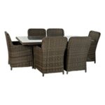 Σετ Τραπέζι με 6 Καρέκλες DKD Home Decor 94 cm 200 x 100 x 75 cm (7 pcs)