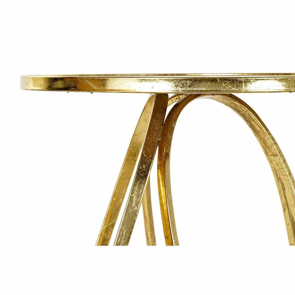 Βοηθητικό Τραπέζι DKD Home Decor Χρυσό Μέταλλο Καθρέφτης 50 x 50 x 56
