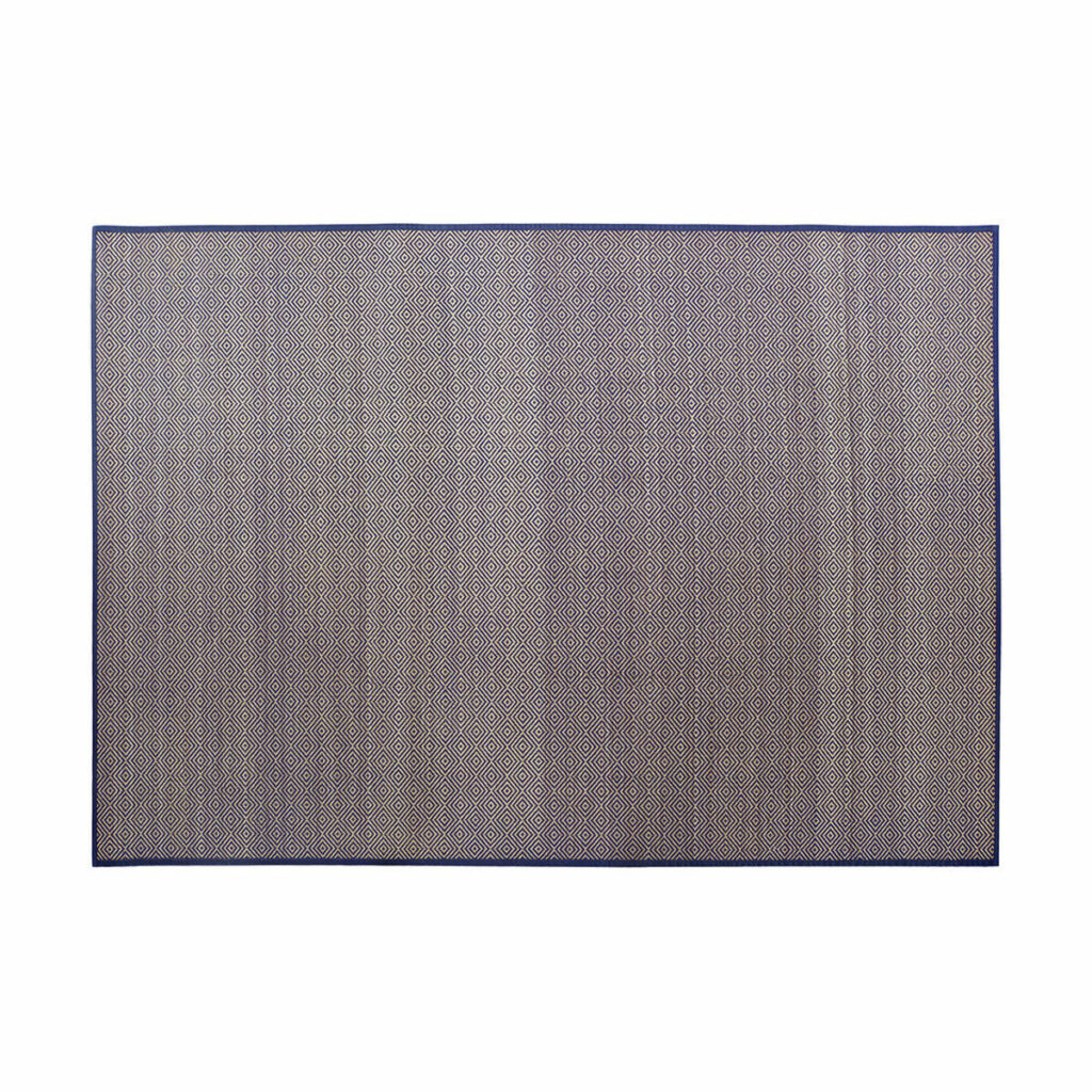 Χαλί DKD Home Decor Μπλε Φυσικό Bamboo Γεωμετρική Μεσογείακός 160 x 230 x 0