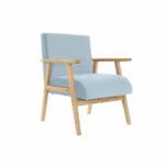 Κάθισμα DKD Home Decor πολυεστέρας Sky μπλε Ξύλο MDF (61 x 63 x 77 cm)