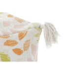 Floor cushion DKD Home Decor Μπεζ Φύλλο φυτού Shabby Chic 40 x 40 x 40 cm