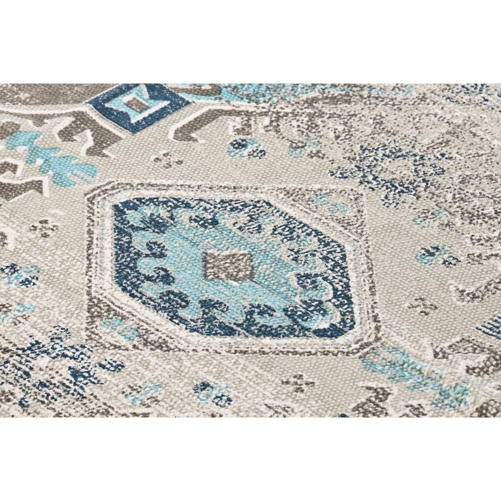 Χαλί DKD Home Decor Παλαιωμένο φινίρισμα Μπλε βαμβάκι Άραβας (120 x 180 x 1 cm)