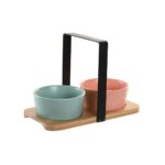 Σετ Ορεκτικών DKD Home Decor Πολύχρωμο Bamboo Πορσελάνη 20 x 10