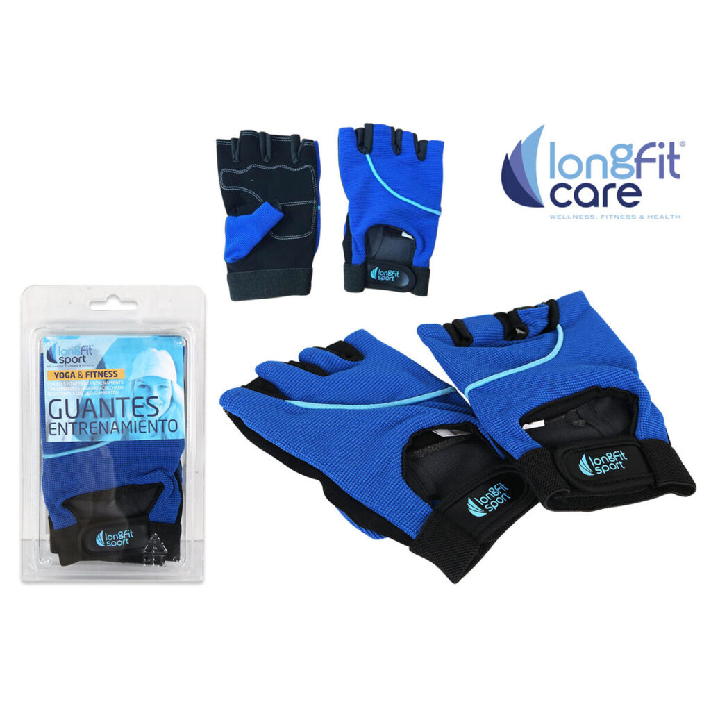 Γάντια Προπόνησης LongFit Sport Μπλε/Μαύρο