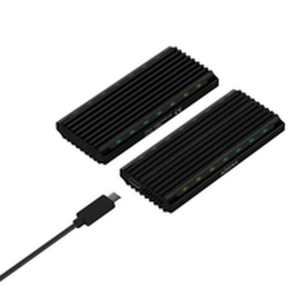 Θήκη Σκληρού Δίσκου Aisens ASM2-RGB012B USB Μαύρο Ethernet LAN USB-C USB 3.2 Gen 2 (3.1 Gen 2)