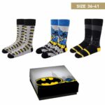 Κάλτσες Batman 3 ζευγάρια Ένα μέγεθος (36-41)