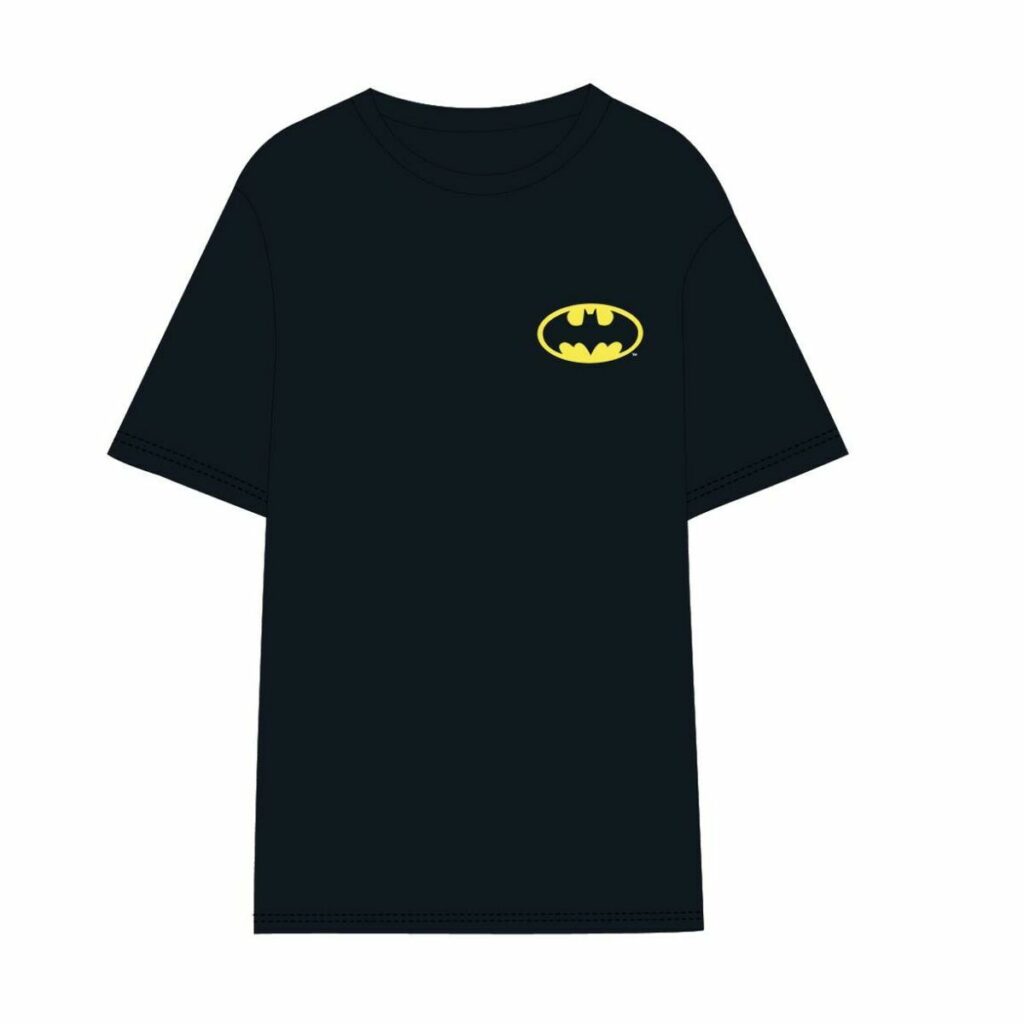 Ανδρική Μπλούζα με Κοντό Μανίκι Batman Μαύρο Unisex ενήλικες