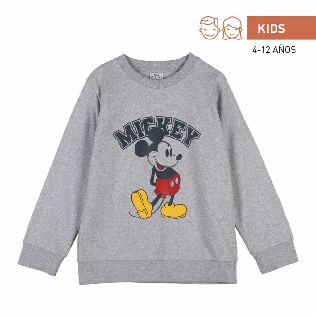 Παιδικό Φούτερ χωρίς Κουκούλα Mickey Mouse Γκρι