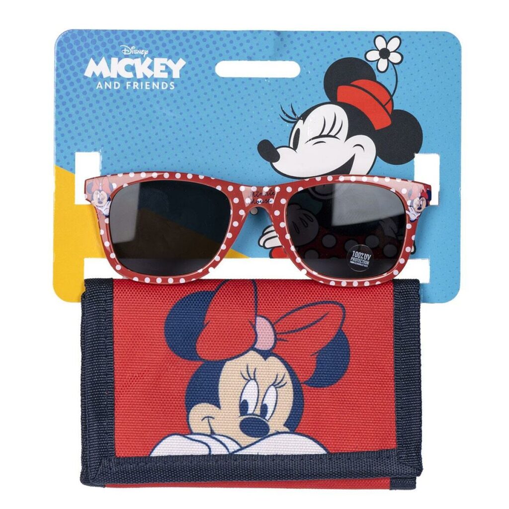 Sunglasses and Wallet Set Minnie Mouse 2 Τεμάχια Κόκκινο