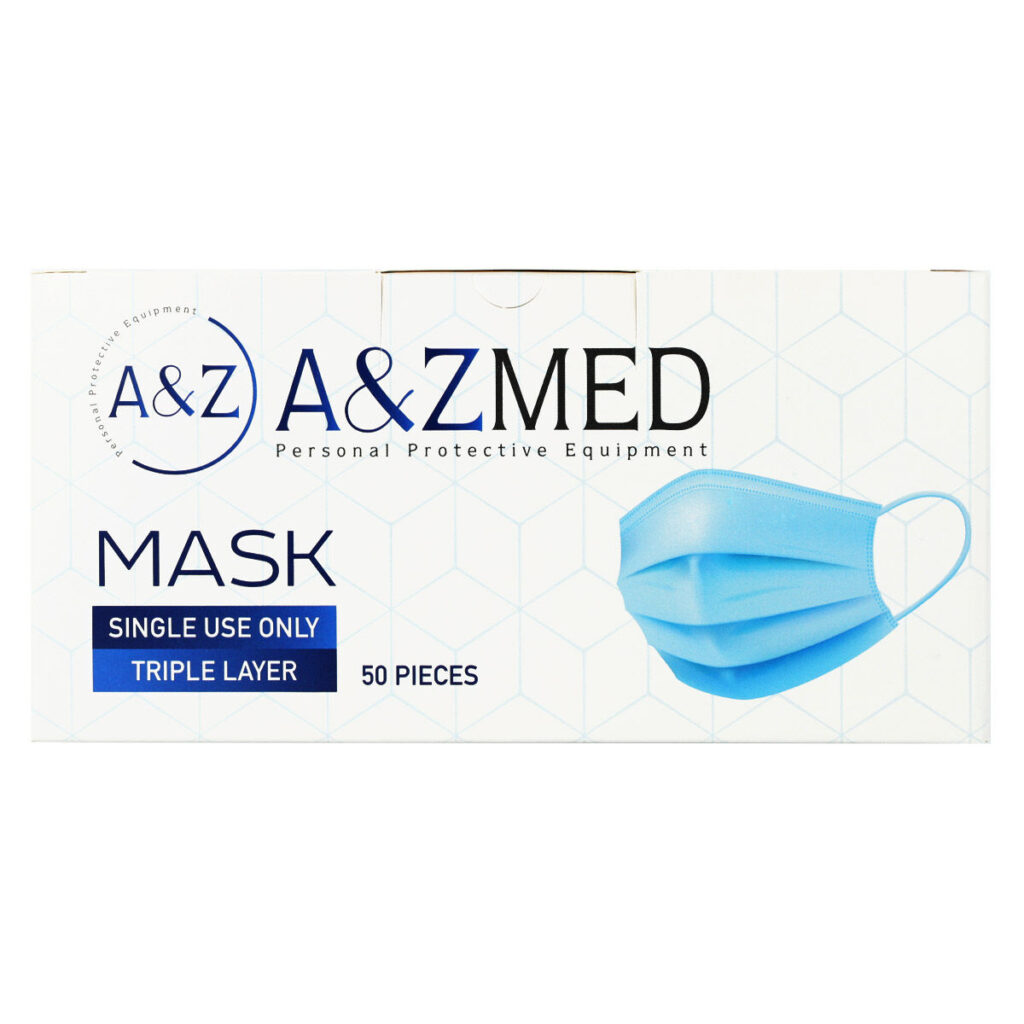 Χειρουργική Μάσκα Μίας Χρήσης 3 Επιπέδων A & Z (50 Μονάδες)