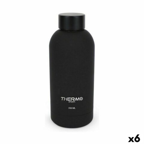 Θερμικό Μπουκάλι ThermoSport Soft Touch Μαύρο 350 ml (x6)