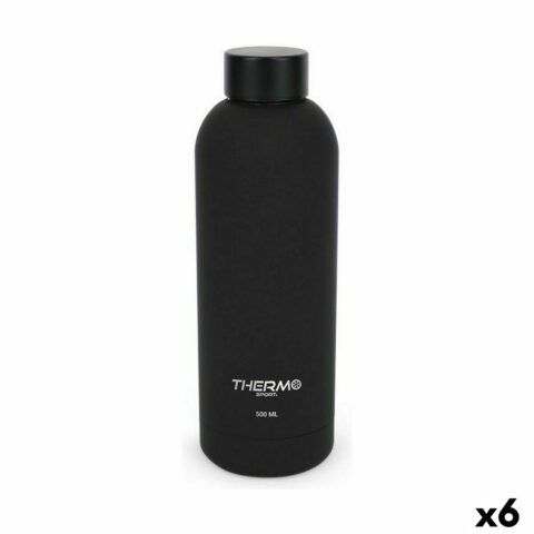 Θερμικό Μπουκάλι ThermoSport Soft Touch Μαύρο 500 ml (x6)