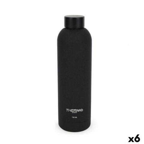 Θερμικό Μπουκάλι ThermoSport Soft Touch Μαύρο 750 ml (x6)