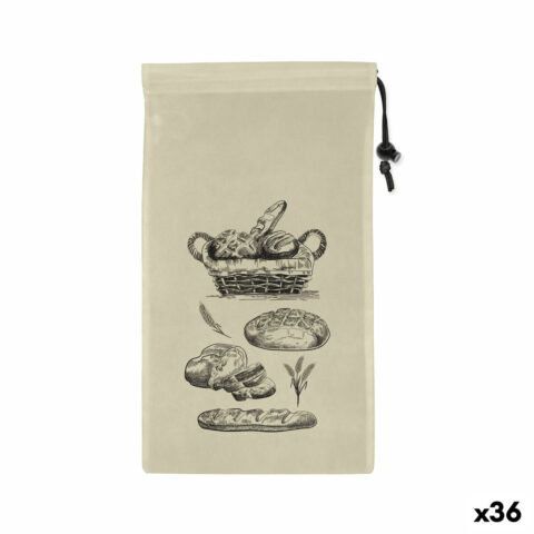 Σετ από Επαναχρησιμοποιήσιμες Τσάντες για τα Τρόφιμα Quttin Ψωμί TNT (Non Woven) 2 Τεμάχια 25 x 45 cm (36 Μονάδες)