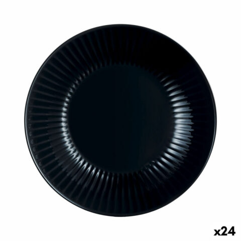 Βαθύ Πιάτο Luminarc Cottage Μαύρο Γυαλί 20 cm (24 Μονάδες)