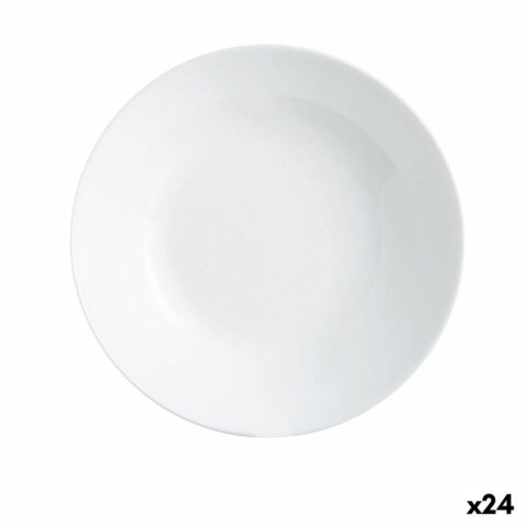 Βαθύ Πιάτο Luminarc Zelie Λευκό Γυαλί 20 cm (24 Μονάδες)