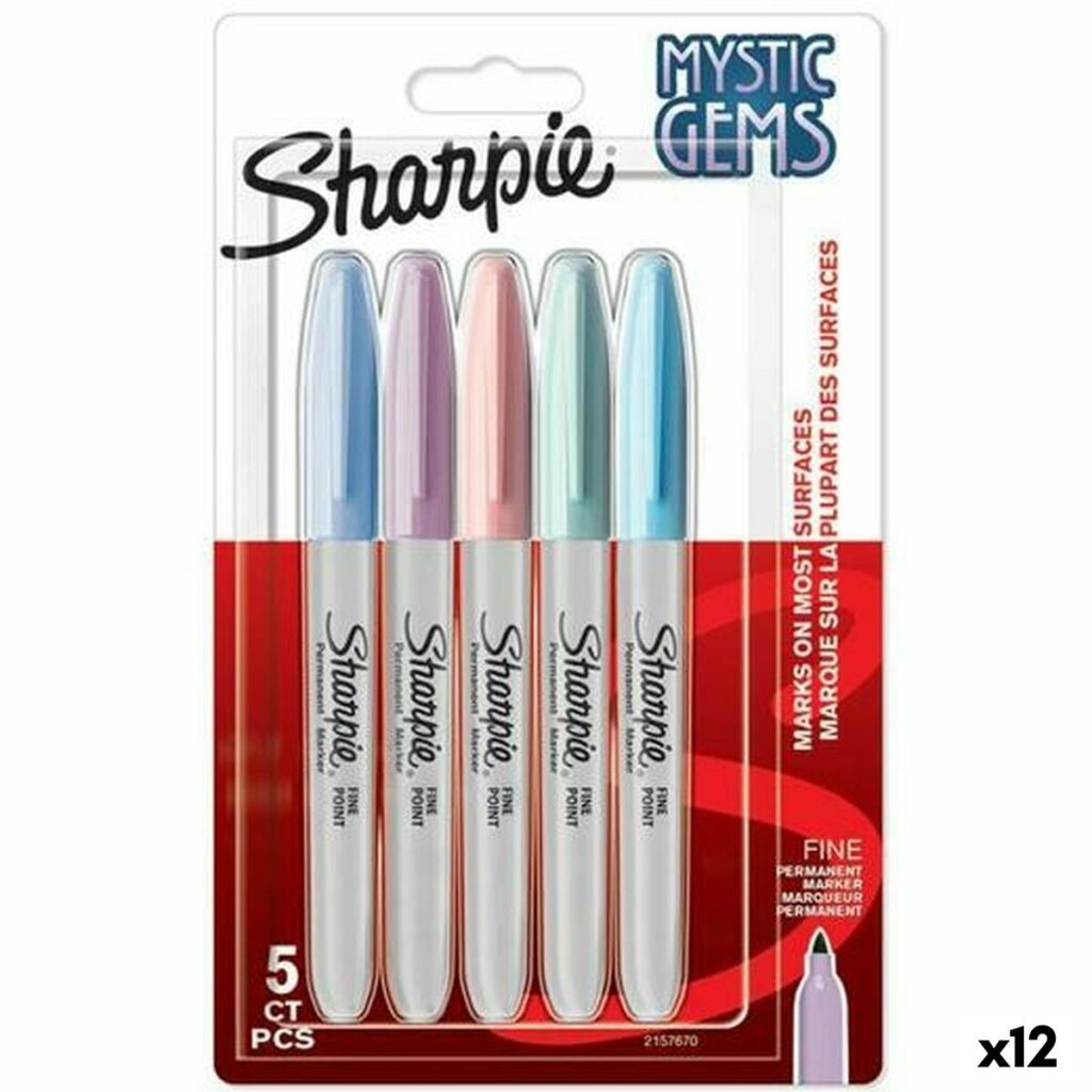 Σετ Μαρκαδόροι Sharpie Mystic Gems Πολύχρωμο 5 Τεμάχια (12 Μονάδες)