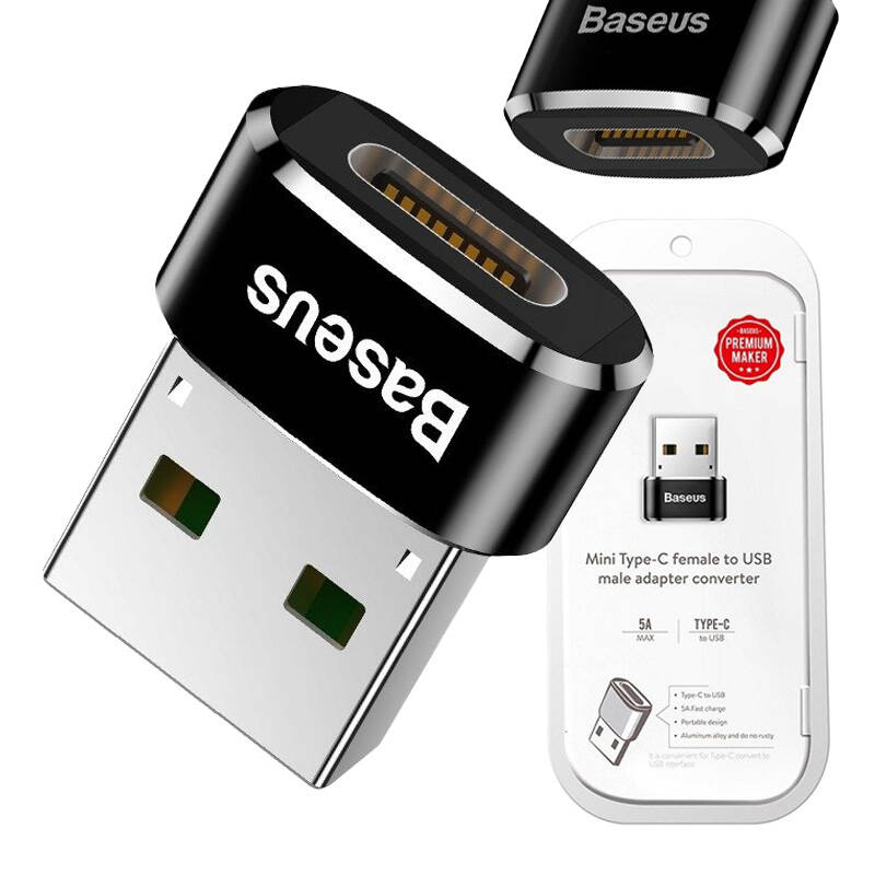 Baseus Μετατροπέας USB-C σε USB-A 3A (Μαύρο)