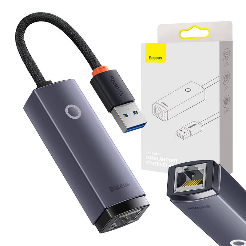 Baseus Αντάπτορας Δικτύου Lite Series USB σε RJ45