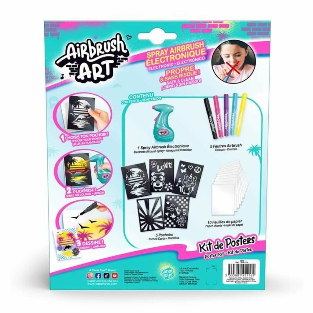 Σχέδια για ζωγραφική Canal Toys Airbrush Art Poster Creation Λευκό