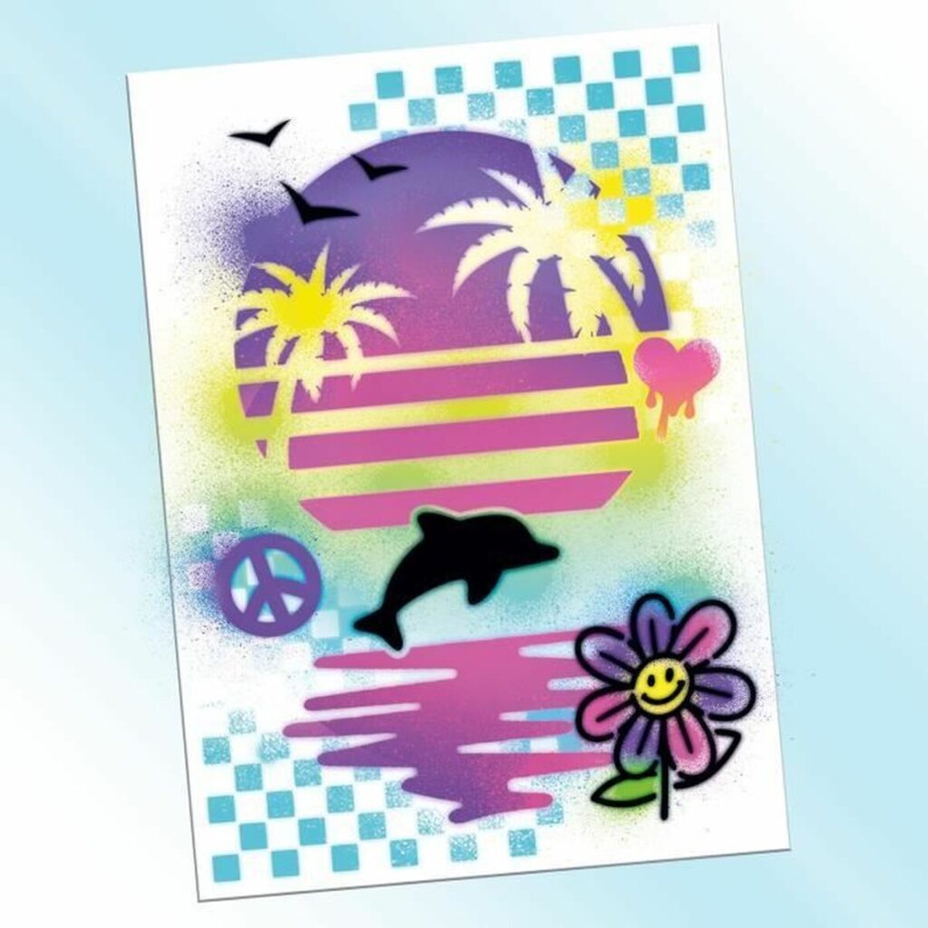 Σχέδια για ζωγραφική Canal Toys Airbrush Art Poster Creation Λευκό