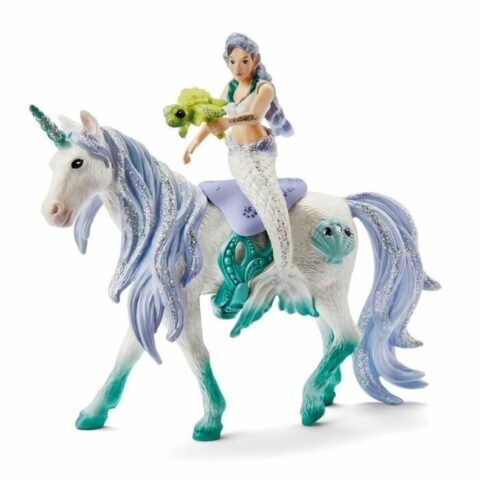 Αρθρωτό Σχήμα Schleich Sirène chevauchant une licorne de mer