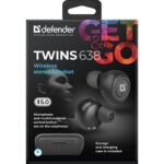 Ακουστικά in Ear Bluetooth Defender Twins 638 Μαύρο