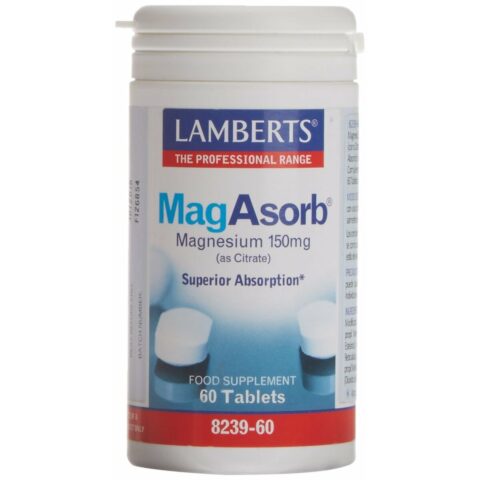 Συμπλήρωμα Διατροφής Lamberts MagAbsorb Μαγνήσιο 60 Μονάδες