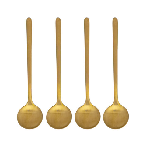 Κουτάλι του Καφέ Bialetti Deco Glamour Χρυσό Χάλυβας (4 Μονάδες)