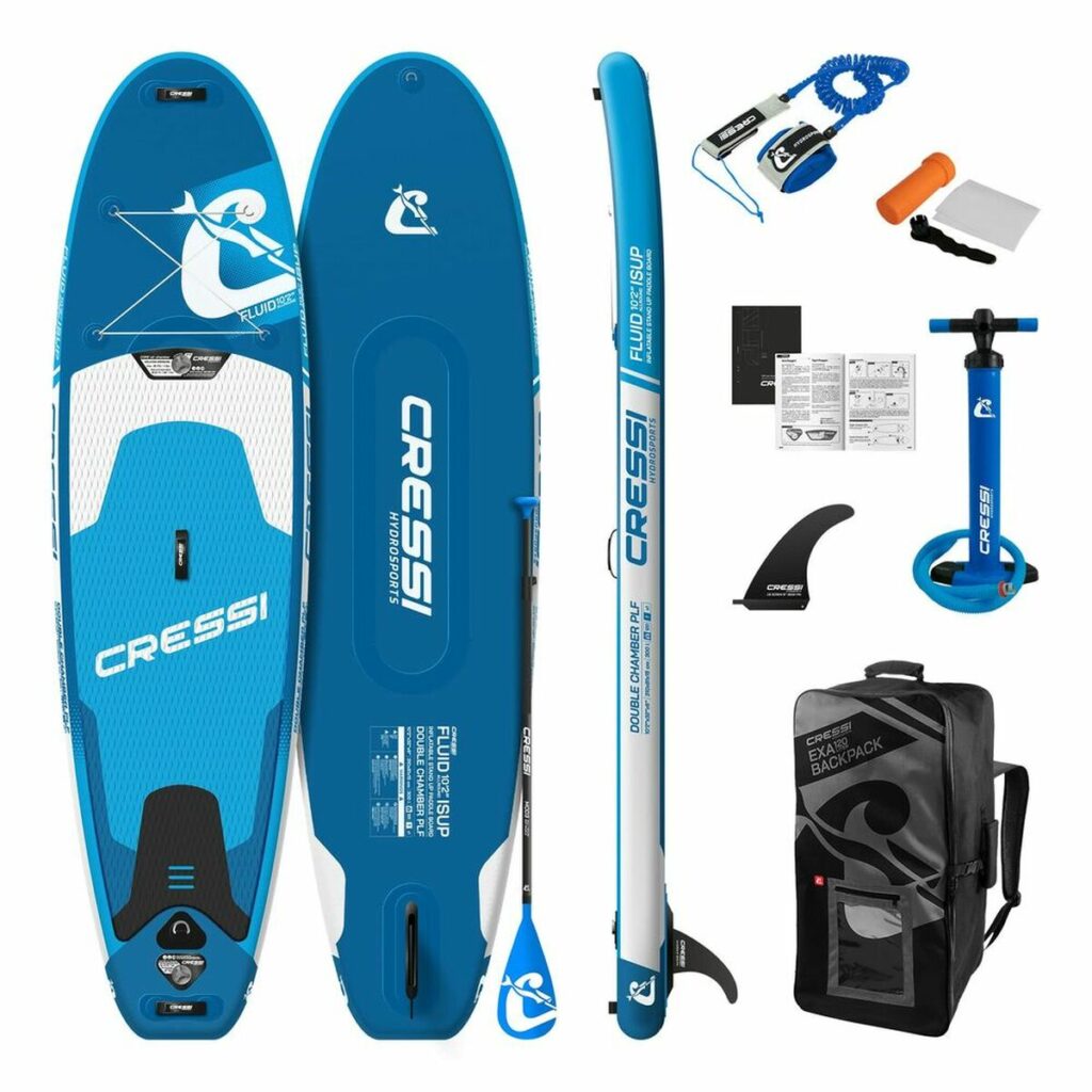 Φουσκωτή Κυματοσανίδα Paddle Surf με Αξεσουάρ Paddle Surf Cressi-Sub NA021020 Μπλε