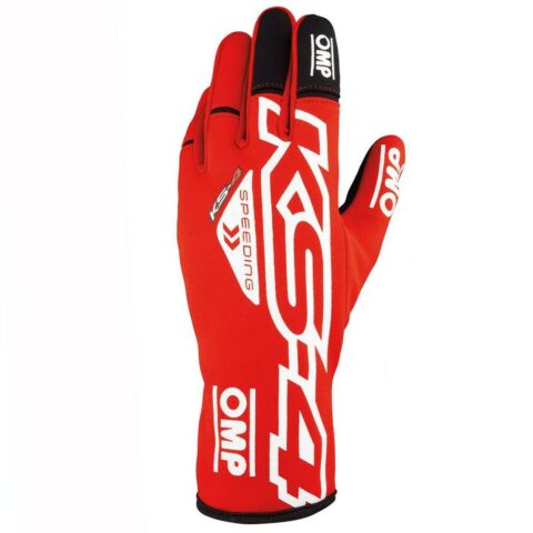 Karting Gloves OMP KS-4 Κόκκινο Λευκό XL
