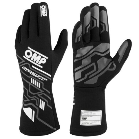 Men's Driving Gloves OMP SPORT Μαύρο/Λευκό L