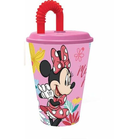 Κούπα με Καλαμάκι με Minnie Mouse Spring Look 430 ml