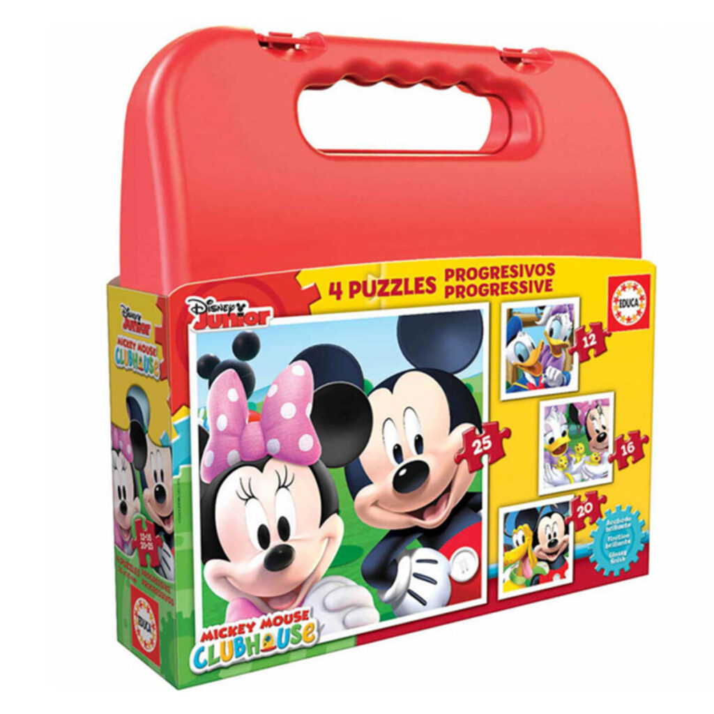 Σετ 4 Παζλ Disney Mickey Mouse Progressive Educa 16505 (12-16-20-25 pcs)