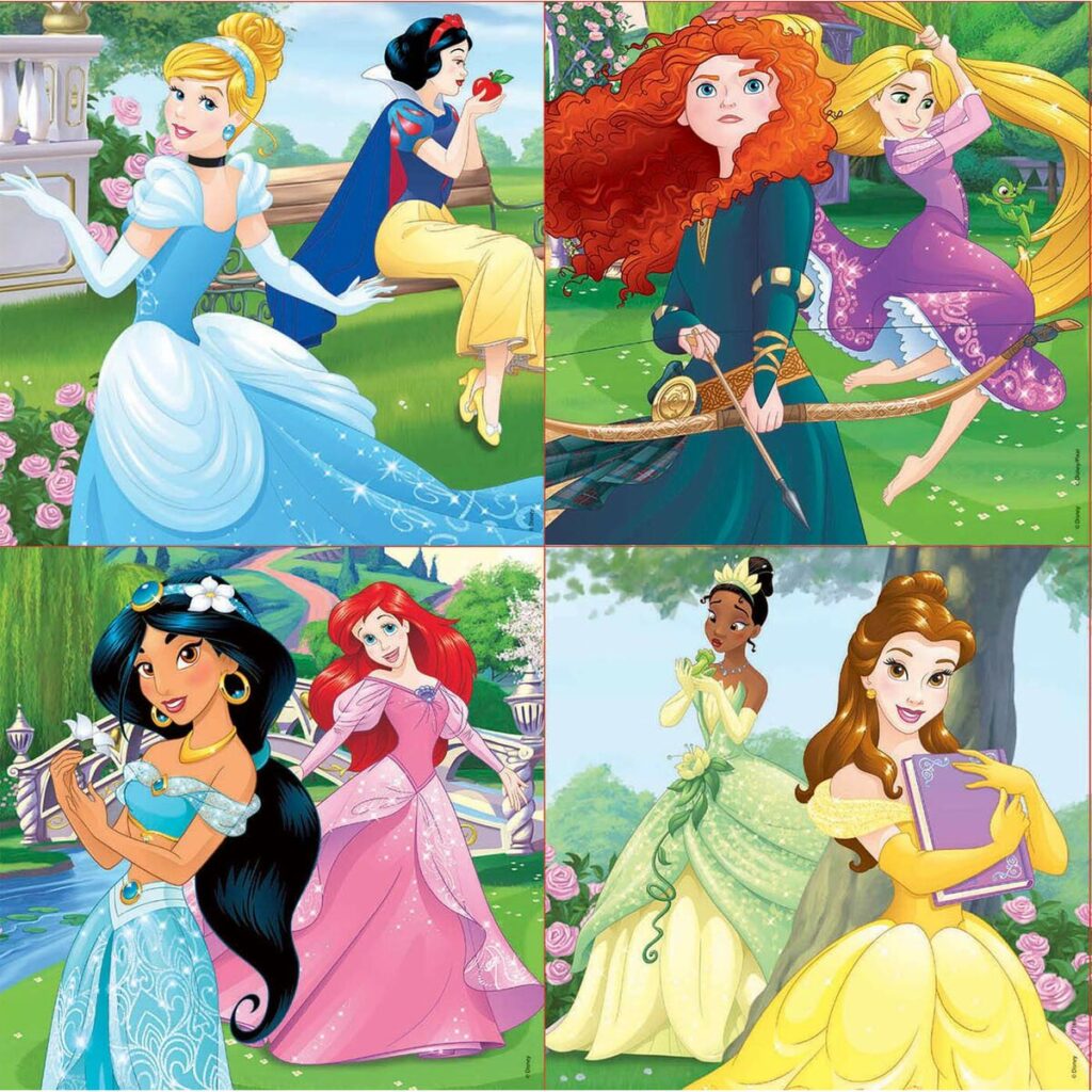 Σετ 4 Παζλ   Disney Princess Magical         16 x 16 cm