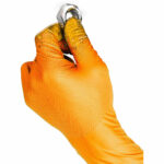 Γάντια Μίας Χρήσης JUBA Grippaz Κουτί Χωρίς σκόνη Πορτοκαλί Νιτρίλιο (50 Μονάδες)