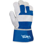 Γάντια Εργασίας JUBA Βακέτα Δέρμα από Καστόρι Μπλε Καμβάς