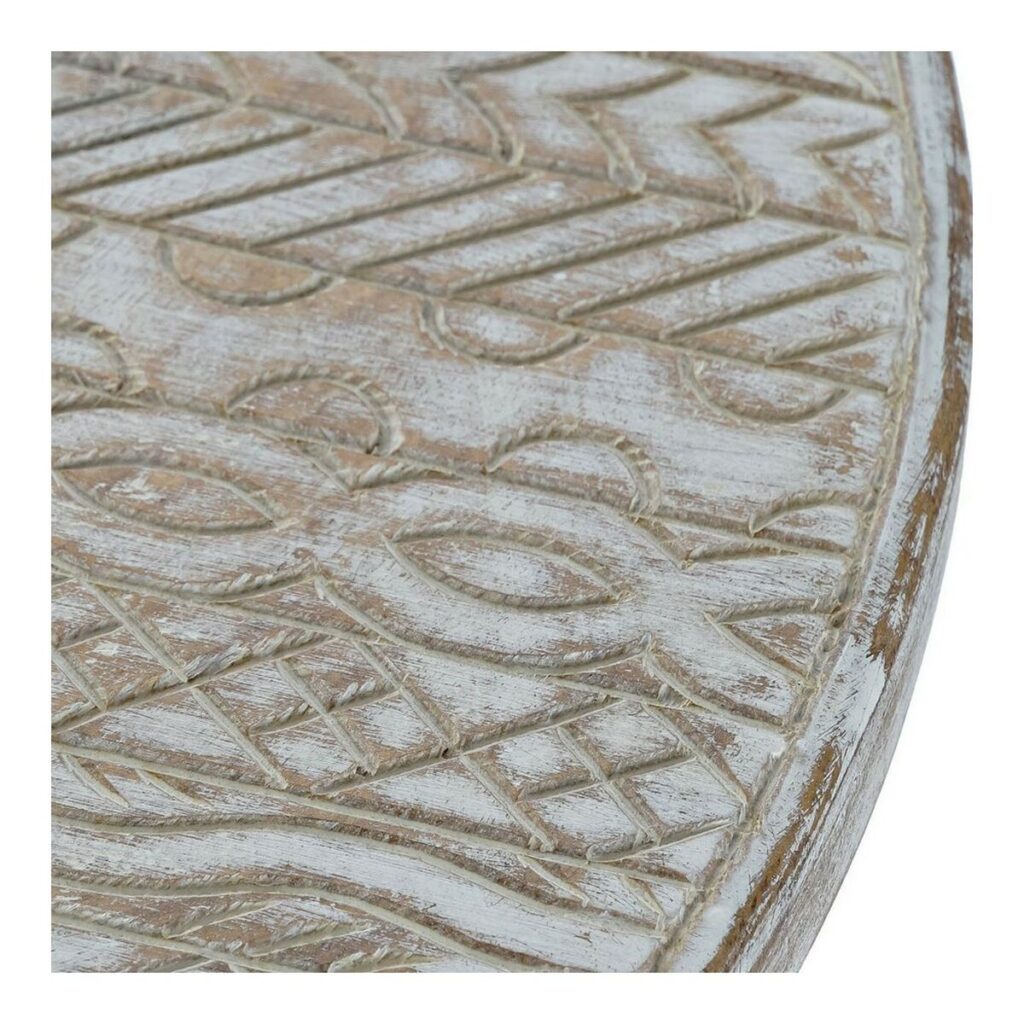 Βοηθητικό Τραπέζι DKD Home Decor 8424001820115 75 x 75 x 50 cm Χρυσό Μέταλλο Λευκό Ξύλο από Μάνγκο (75 x 75 x 50 cm)
