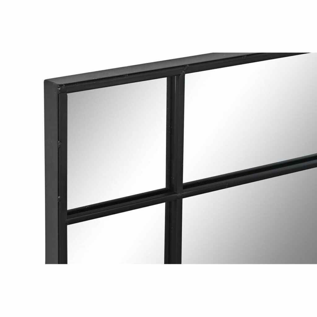 Τοίχο καθρέφτη DKD Home Decor Μαύρο Κρυστάλλινο Σίδερο 90 x 3 x 90 cm